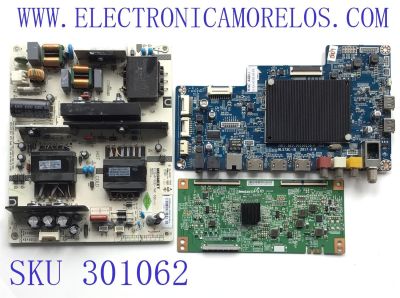 KIT DE TARJETAS PARA TV ELEMENT / MAIN JUC7.820.00180256 / HLS73C-IU / FUENTE MP160D-1MF 600-U / MP160D-1MF 580-U / T-CON EATDJ6E11 / MP160D-1MF 580-U / PANEL C500U17-E61-C / DISPLAY V500DJ6-QE1 REV.T1 / MODELO E4SW5017RKU